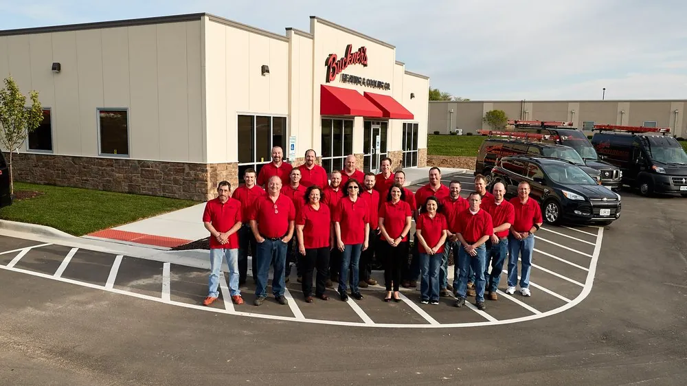 Buckner's Heating & Cooling Team Posed Infront of Their Store