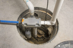 Newly installed sump pump